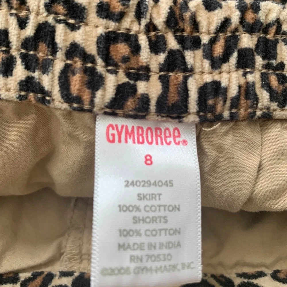 Gymboree Leopard Print Flaired Skirt Size 8